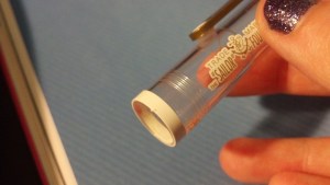 some staining just on the inside ring of the cap