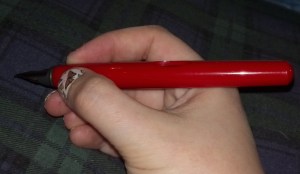 Pen without cap in hand