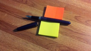 Had to use two stacks of page flags because apparently my desk is not level and it kept rolling away.